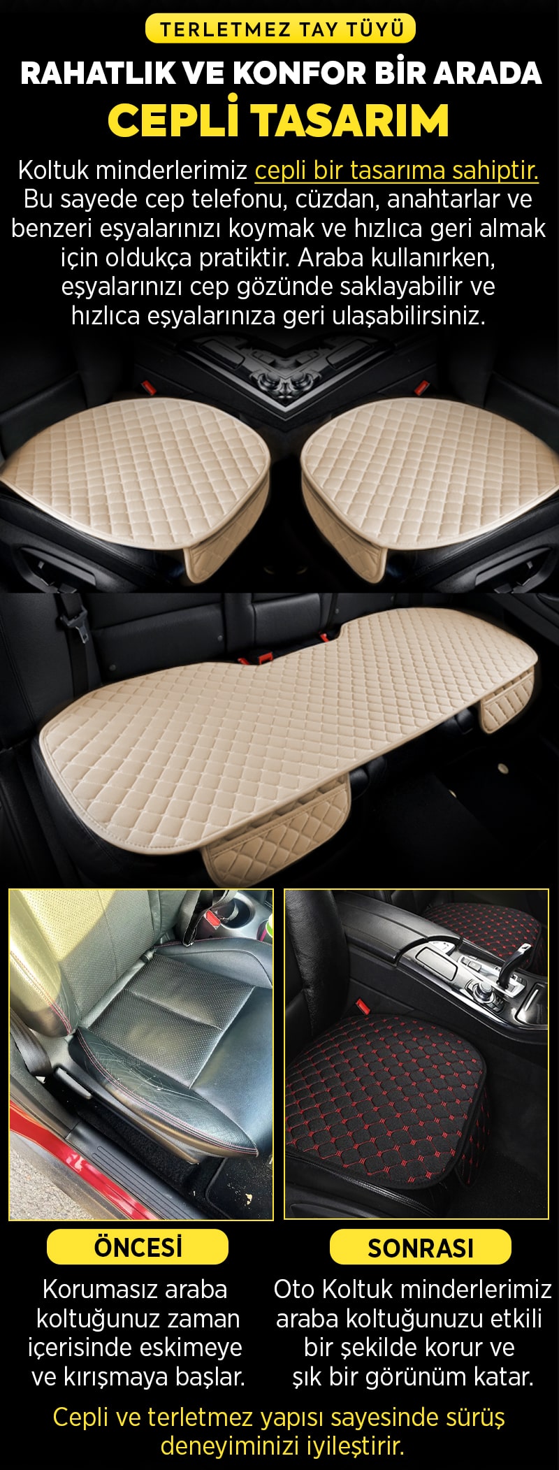 Oto Koltuk Minder Seti