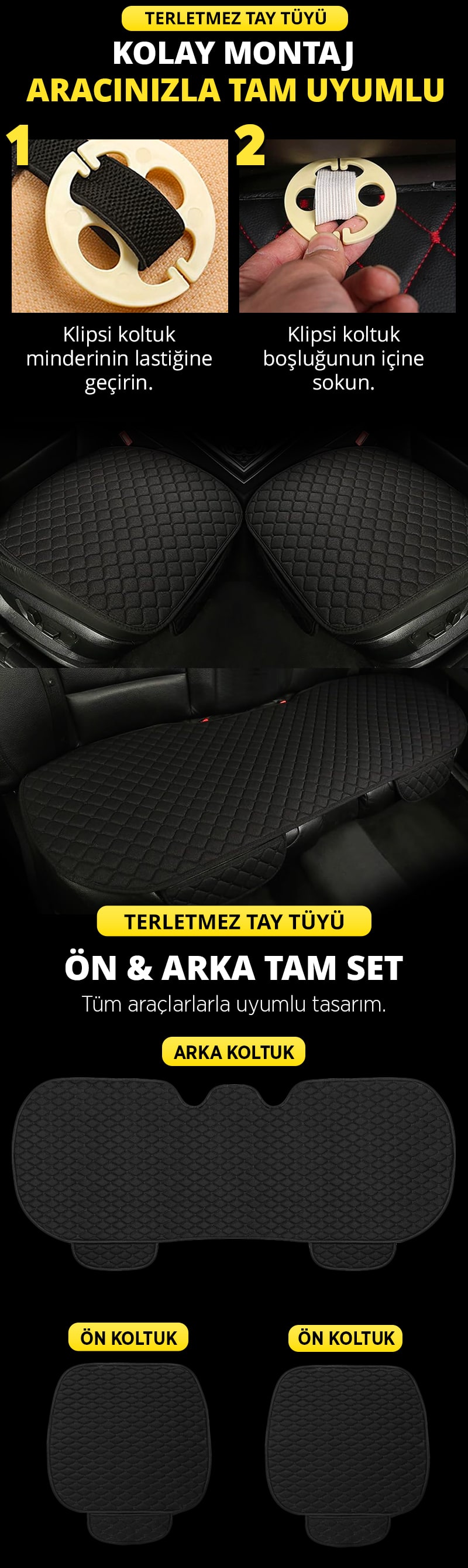 Oto Koltuk Minder Seti